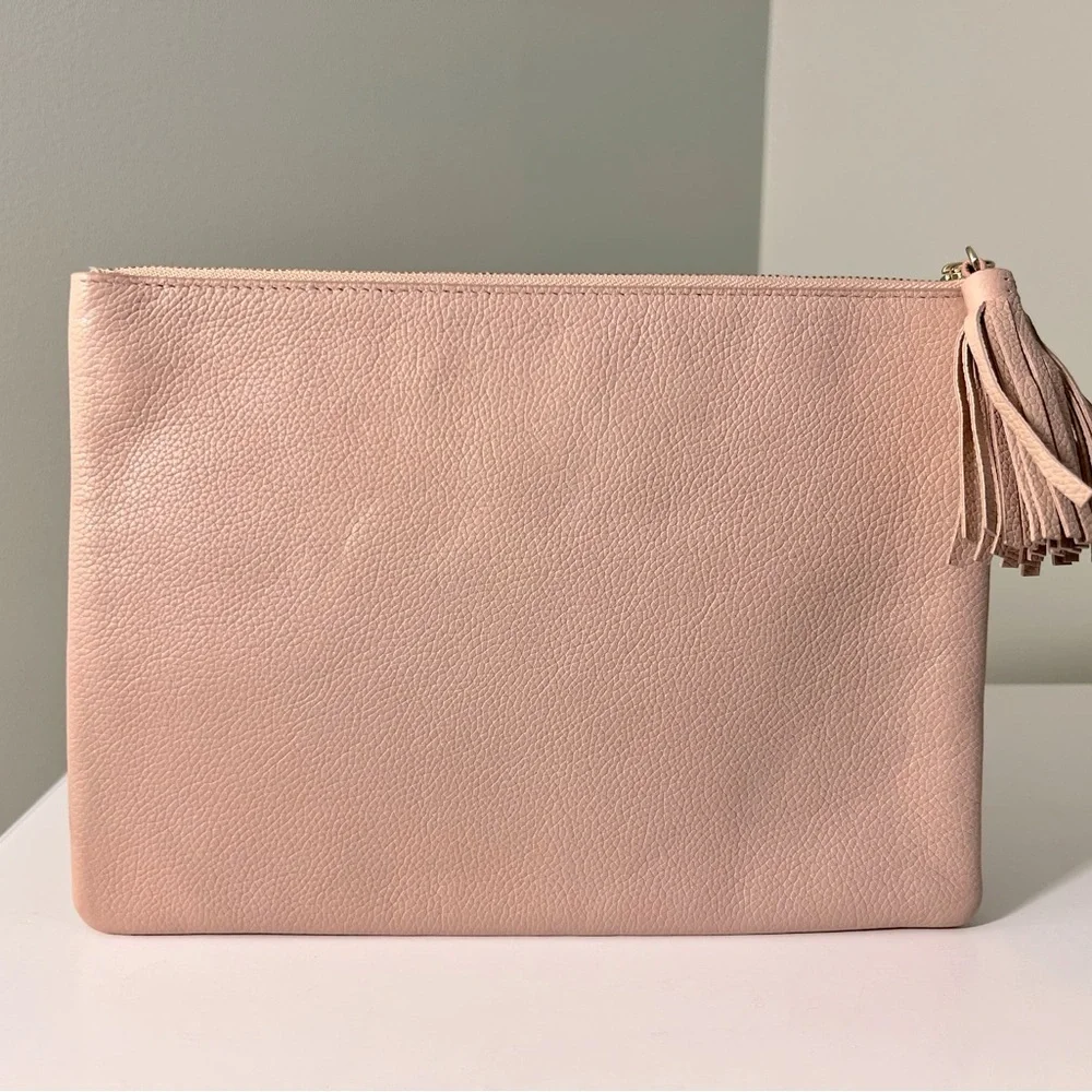 Kate Spade ♠️ Blush Pink Leather Pouch/Clutch